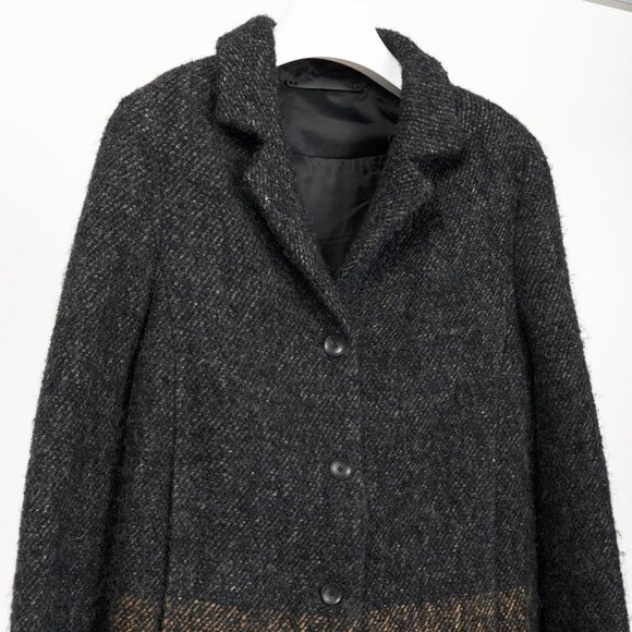 Annette Gortz AW/16 Mona Charcoal Wool-Blend Frayed-Hem Jacket - Picture 3 of 10